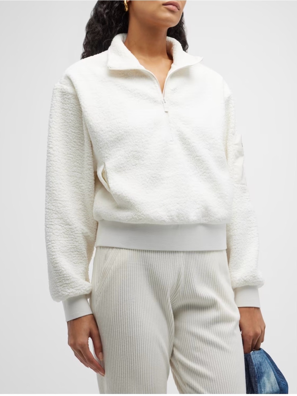 Alo Yoga Solstice Micro Sherpa Half-Zip Pullover Jacket S